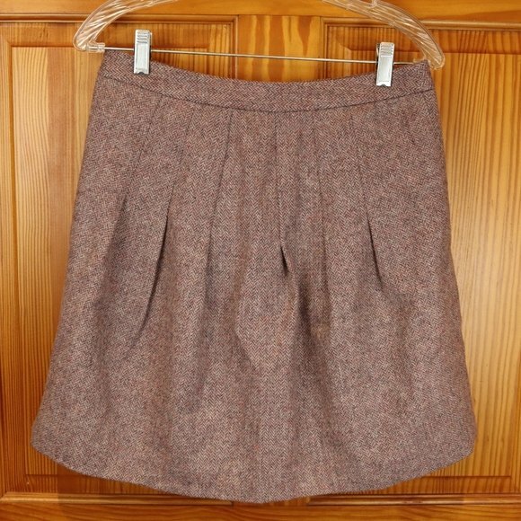 Gap Blush Pink Pleated Mini Skirt Herringbone 2 - Picture 8 of 8